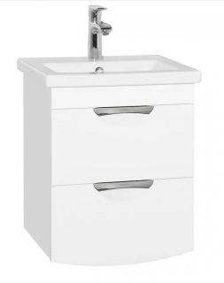 Тумба под раковину STYLE LINE ЛС-000010039 "Жасмин 2" (2 ящ.), Комо 50, Люкс белая, PLUS